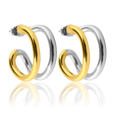 Two Tone Hoops S Sophie by Sophie